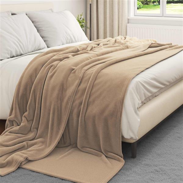 Grote foto vidaxl kleden 6 pcs kameel 220 x 240 cm fleece huis en inrichting bedden