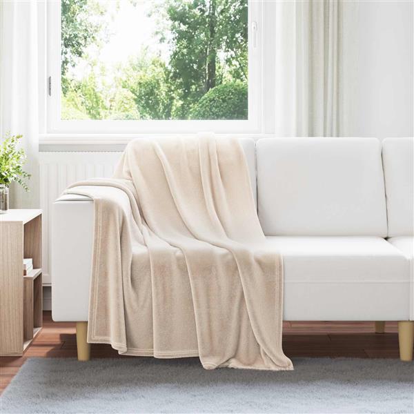 Grote foto vidaxl kleden 6 pcs beige 130 x 150 cm fleece huis en inrichting bedden