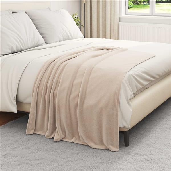 Grote foto vidaxl kleden 6 pcs beige 130 x 150 cm fleece huis en inrichting bedden
