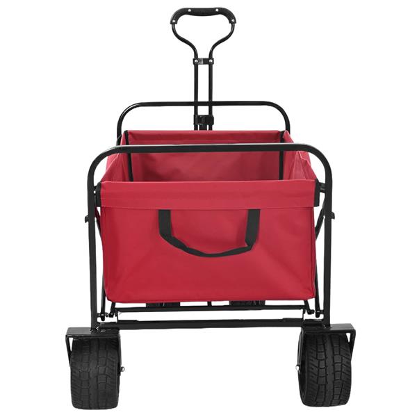 Grote foto vidaxl vouwbare handtrolley rood 89 x 63 x 96 cm doe het zelf en verbouw gereedschappen en machines