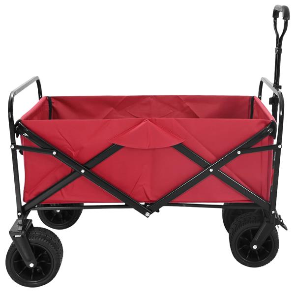 Grote foto vidaxl vouwbare handtrolley rood 89 x 63 x 96 cm doe het zelf en verbouw gereedschappen en machines