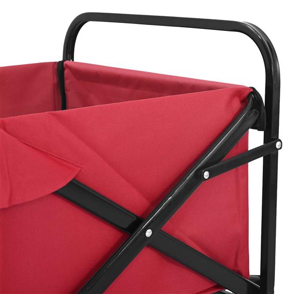 Grote foto vidaxl vouwbare handtrolley rood 89 x 63 x 96 cm doe het zelf en verbouw gereedschappen en machines