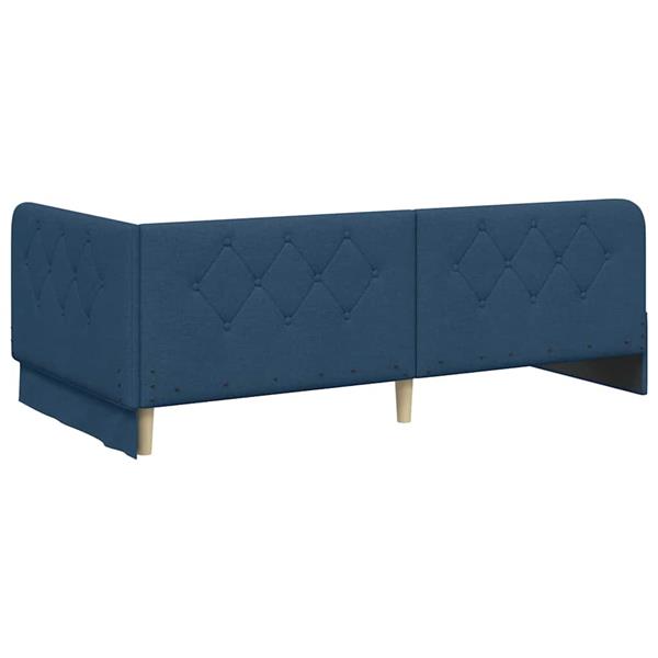 Grote foto vidaxl hoekbedframe blauw 90 x 190 cm stof antiek en kunst stoelen en banken