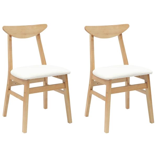 Grote foto vidaxl eettafelstoelen 2 pcs naturel 42 x 47.5 x 81 cm huis en inrichting stoelen