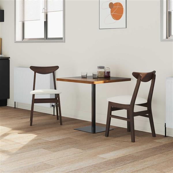 Grote foto vidaxl eettafelstoelen 2 pcs licht bruin 42 x 47.5 x 81 cm huis en inrichting stoelen