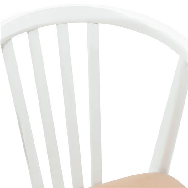 Grote foto vidaxl eetkamerstoel 2 pcs wit en bruin massief rubberhout huis en inrichting stoelen