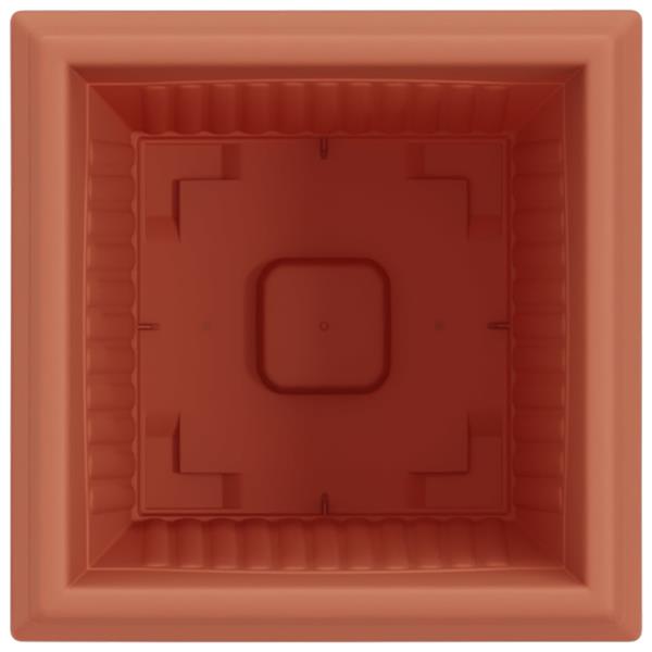 Grote foto vidaxl vierkante bloempot 24 pcs baksteenrood 20 x 20 x 16 cm tuin en terras overige tuin en terras