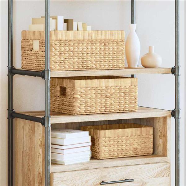 Grote foto vidaxl opslagmanden 3 pcs naturel waterhyacint doe het zelf en verbouw materialen en producten