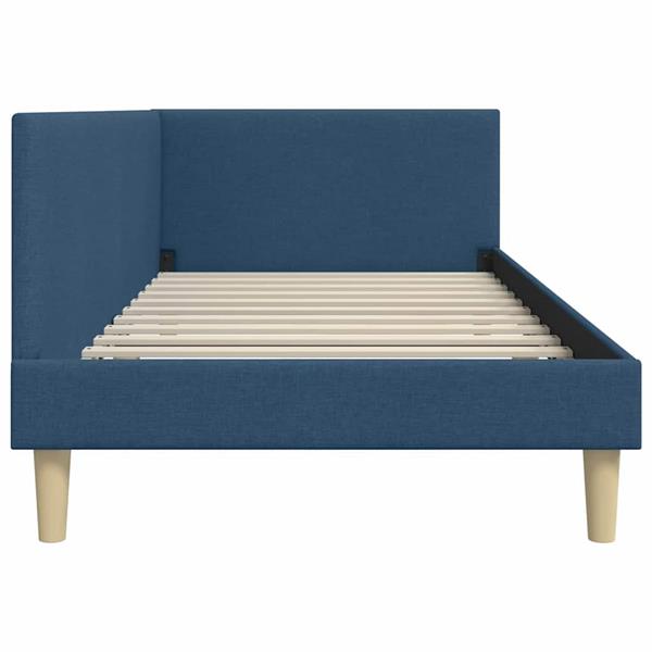 Grote foto vidaxl hoekbedframe blauw 80 cm x 200 cm stof en multiplex antiek en kunst stoelen en banken