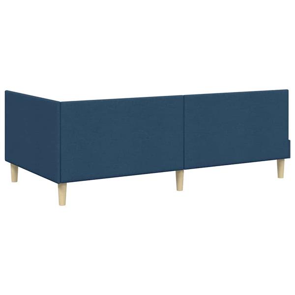 Grote foto vidaxl hoekbedframe blauw 80 cm x 200 cm stof en multiplex antiek en kunst stoelen en banken
