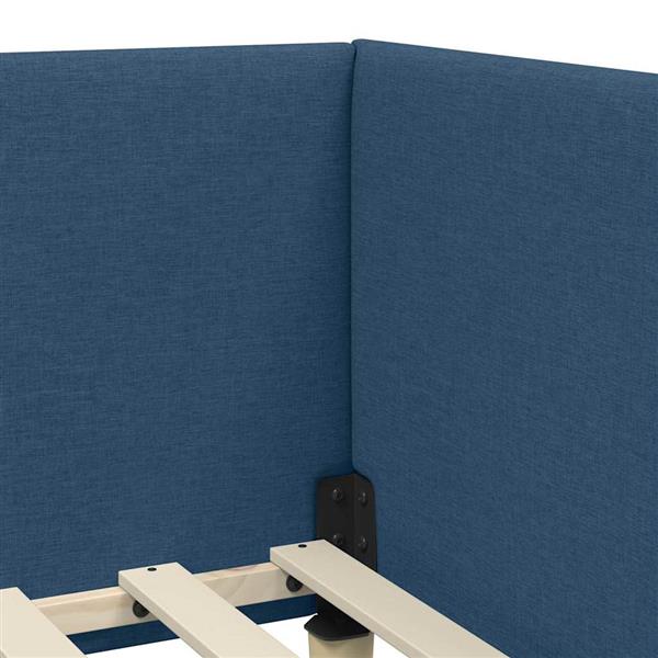 Grote foto vidaxl hoekbedframe blauw 80 cm x 200 cm stof en multiplex antiek en kunst stoelen en banken