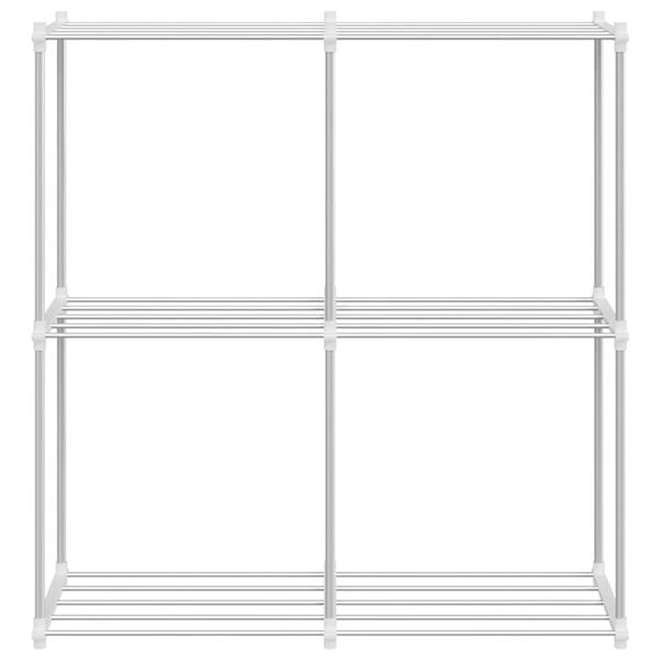 Grote foto vidaxl buisvormige plank met opslag wit 86 x 27 x 90 cm aluminium huis en inrichting overige