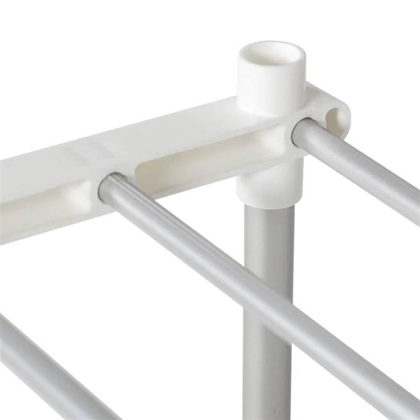 Grote foto vidaxl buisvormige plank met opslag wit 86 x 27 x 90 cm aluminium huis en inrichting overige