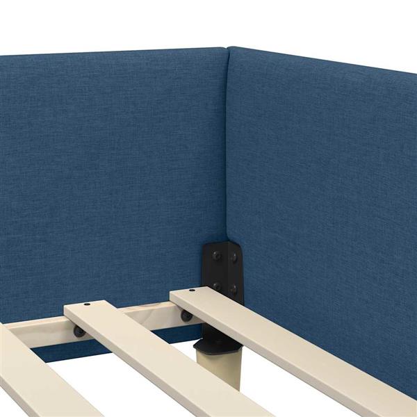 Grote foto vidaxl hoekbedframe blauw 80 x 200 cm stof antiek en kunst stoelen en banken