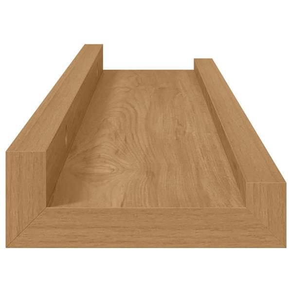 Grote foto vidaxl wandplank met plank 2 pcs bruin 40 x 9 x 3 cm bewerkt hout huis en inrichting woningdecoratie