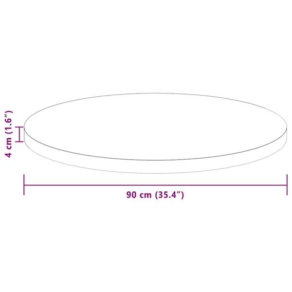 Grote foto vidaxl tafelblad donkerbruin 90 x 4 cm massief eikenhout antiek en kunst stoelen en banken