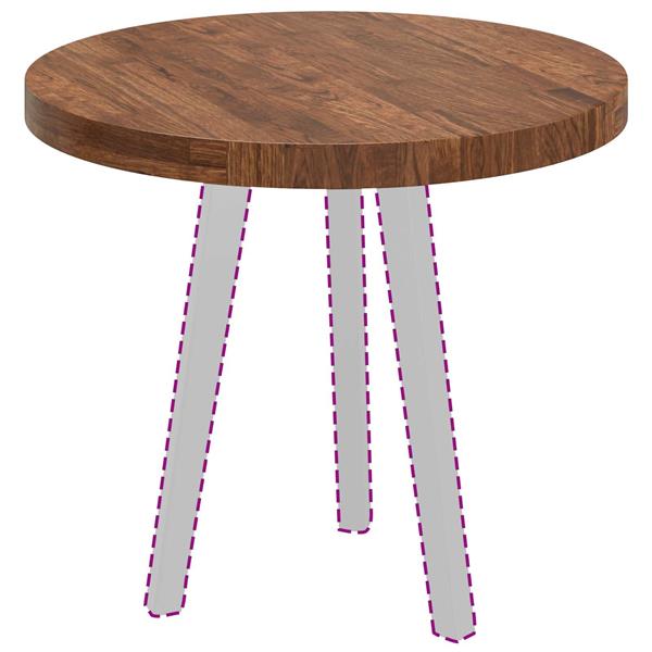 Grote foto vidaxl tafelblad licht bruin 60 x 4 cm massief eikenhout antiek en kunst stoelen en banken