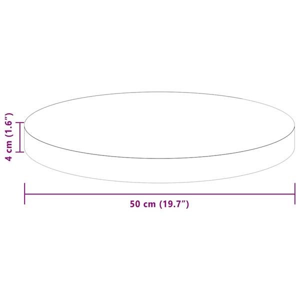 Grote foto vidaxl tafelblad licht bruin 50 x 4 cm massief eikenhout antiek en kunst stoelen en banken