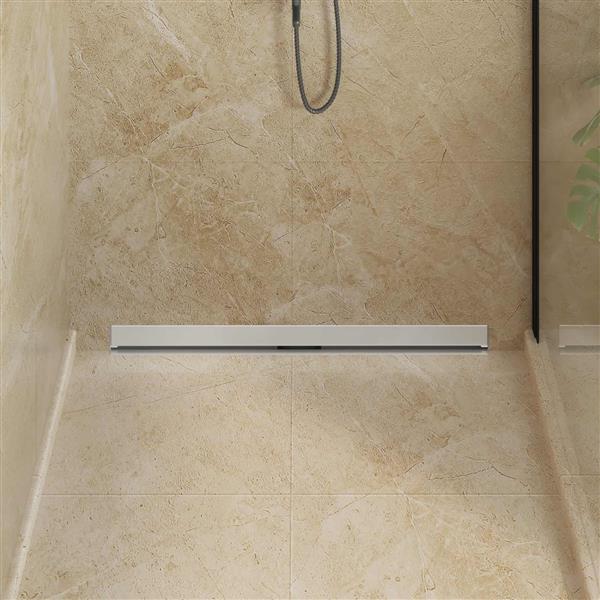 Grote foto vidaxl wandgemonteerde douche afvoer zilver 90 cm roestvrij staal 304 doe het zelf en verbouw sanitair