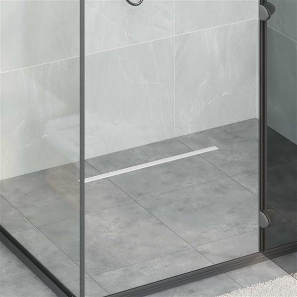 Grote foto vidaxl 360 doucheafvoer met slank model zilver 60 cm doe het zelf en verbouw sanitair