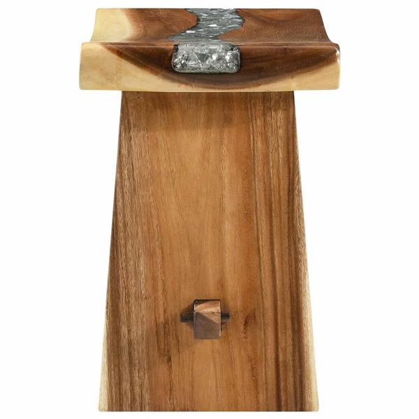 Grote foto vidaxl douchekruk naturel 50 x 30 x 44 cm massief suarhout huis en inrichting stoelen