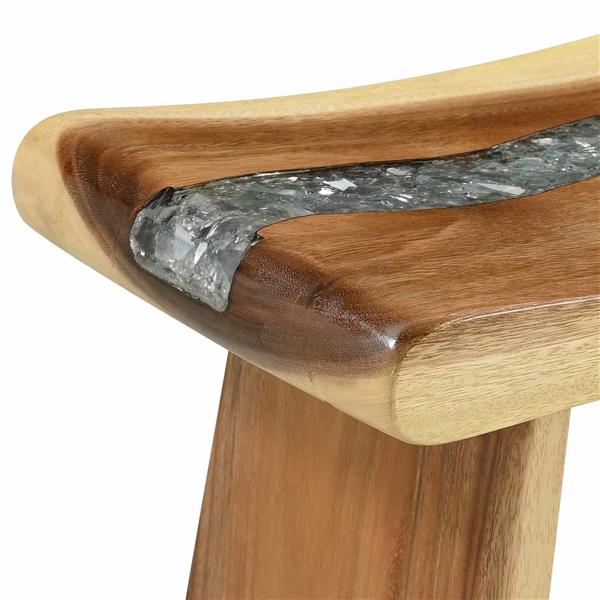 Grote foto vidaxl douchekruk naturel 50 x 30 x 44 cm massief suarhout huis en inrichting stoelen