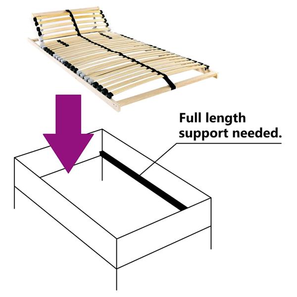 Grote foto vidaxl lattenbodem bruin 120 x 190 cm massief beukenhout antiek en kunst stoelen en banken