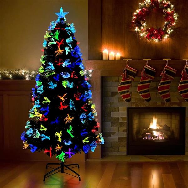 Grote foto vidaxl kunstkerstboom met 160 led met standaard groen 150 cm pvc diversen overige diversen