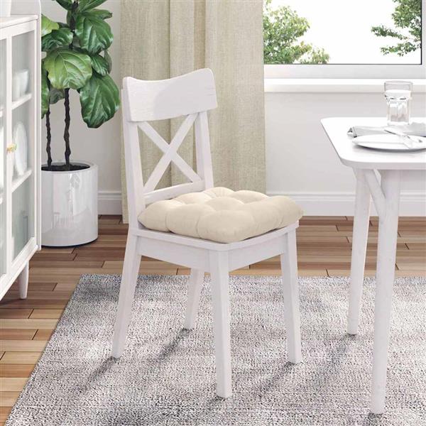 Grote foto vidaxl zitkussens 4 pcs beige 45 x 45 cm microvezel stof huis en inrichting woningdecoratie