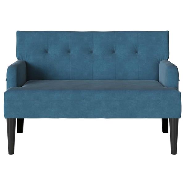 Grote foto vidaxl chesterfield bank blauw 112 x 65 5 x 75 cm fluweel huis en inrichting overige huis en inrichting