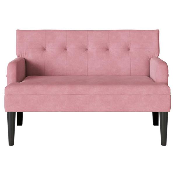 Grote foto vidaxl chesterfield bank roze 112 x 65 5 x 75 cm fluweel huis en inrichting overige huis en inrichting