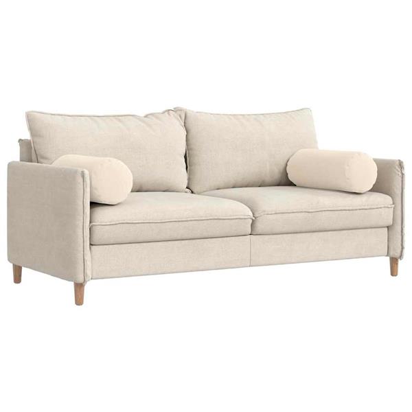 Grote foto vidaxl bolster kussens 2 stuks beige 25 x 70 cm microvezel stof huis en inrichting woningdecoratie