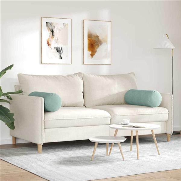 Grote foto vidaxl bolster kussens 2 stuks zeegroen 25 x 70 cm cordstof huis en inrichting woningdecoratie