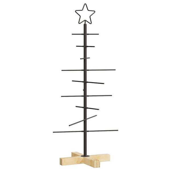 Grote foto vidaxl metalen kerstboom met standaard zwart 89 cm poedergecoat staal diversen overige diversen