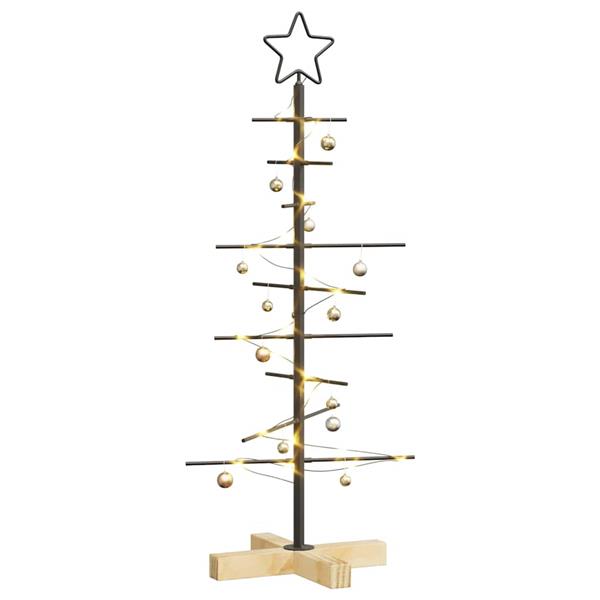 Grote foto vidaxl metalen kerstboom met standaard zwart 89 cm poedergecoat staal diversen overige diversen