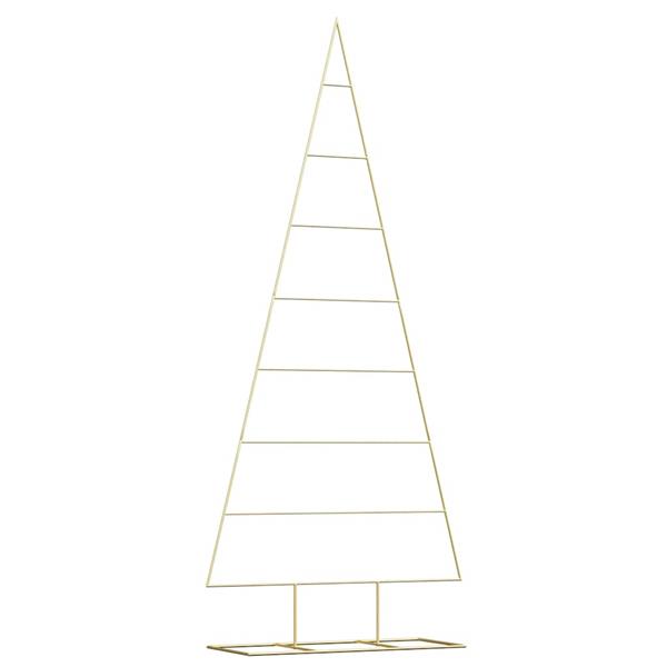 Grote foto vidaxl metalen kerstboom met standaard goud 211 cm poedergecoat staal diversen overige diversen