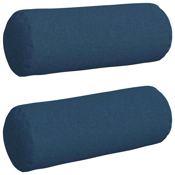 Grote foto vidaxl bolster kussens 2 stuks blauw 25 x 70 cm stof huis en inrichting woningdecoratie