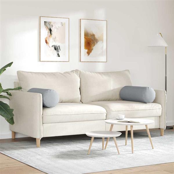 Grote foto vidaxl bolster kussens 2 stuks lichtgrijs 25 x 70 cm stof huis en inrichting woningdecoratie