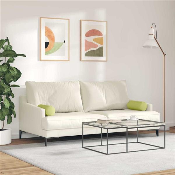 Grote foto vidaxl bolster kussens 2 stuks lichtgroen 15 x 40 cm stof huis en inrichting woningdecoratie