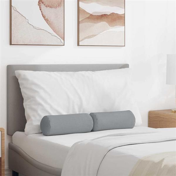 Grote foto vidaxl bolster kussens 2 stuks lichtgrijs 15 x 40 cm stof huis en inrichting woningdecoratie