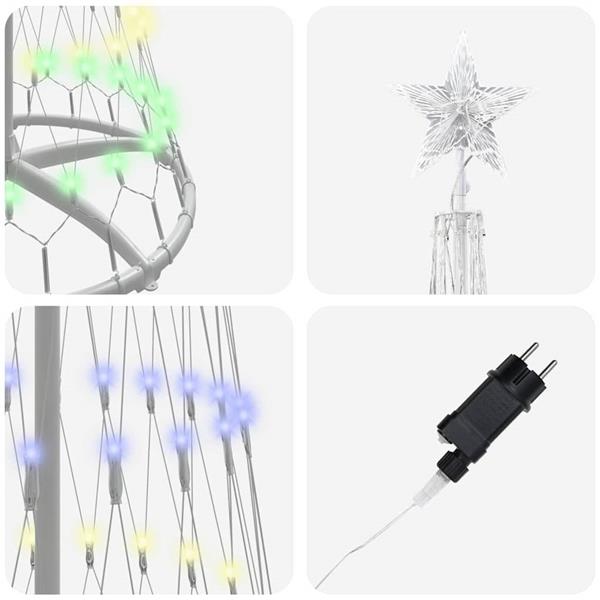 Grote foto vidaxl led kerstboom met 290 led multikleur 250 cm metaal diversen overige diversen