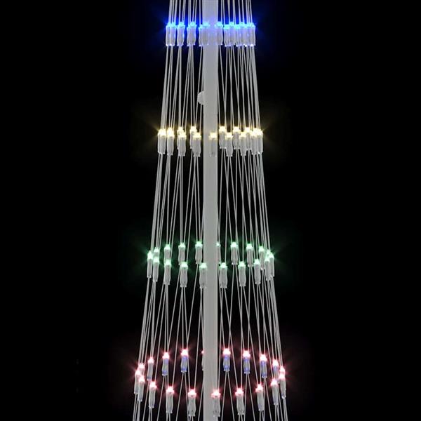 Grote foto vidaxl led kerstboom met 290 led multikleur 250 cm metaal diversen overige diversen