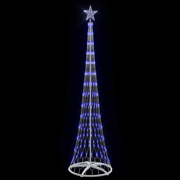 Grote foto vidaxl led kerstboom met 290 led met standaard blauw 250 cm metaal diversen overige diversen