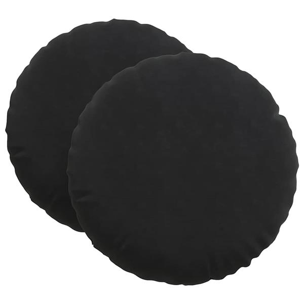 Grote foto vidaxl zitkussens 2 pcs zwart 60 x 21 cm fluweel huis en inrichting woningdecoratie