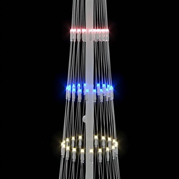 Grote foto vidaxl led kerstboom met 230 led multikleur 51 x 51 x 190 cm metaal diversen overige diversen