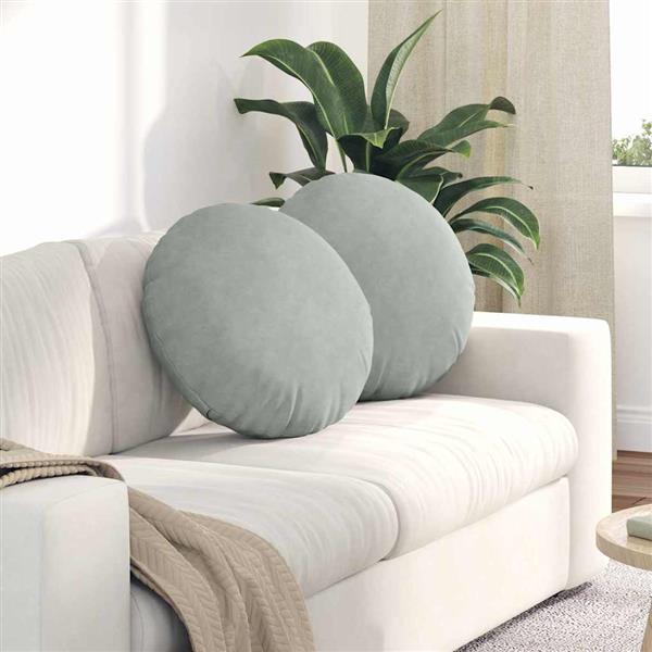 Grote foto vidaxl zitkussens 2 pcs lichtgrijs 50 x 19 cm fluweel huis en inrichting woningdecoratie