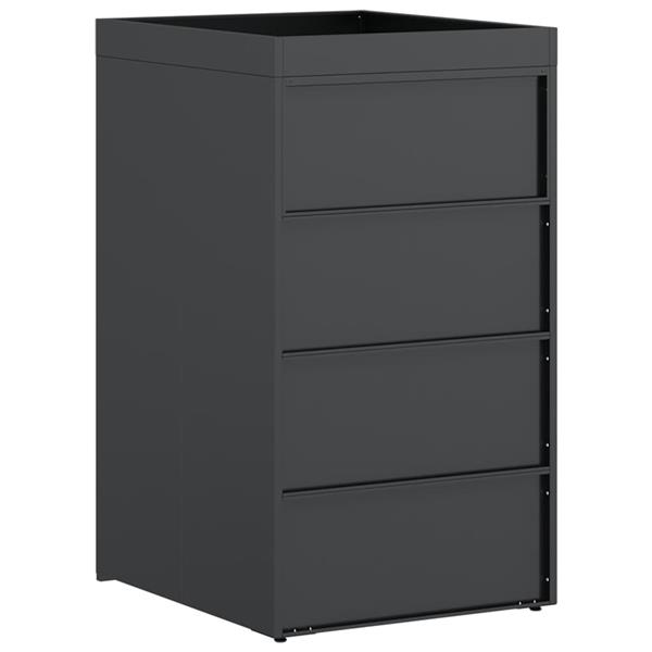 Grote foto vidaxl afvalcontaineropslag met plantenbakdak voor 240l container tuin en terras overige tuin en terras