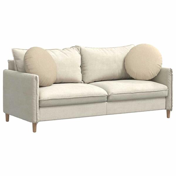 Grote foto vidaxl zitkussens 2 pcs cr me 50 x 19 cm stof huis en inrichting woningdecoratie