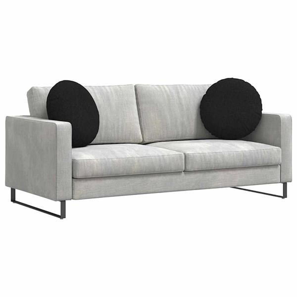 Grote foto vidaxl zitkussens 2 pcs zwart 50 x 19 cm stof huis en inrichting woningdecoratie