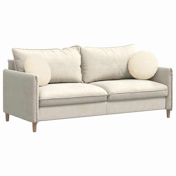 Grote foto vidaxl zitkussens 2 pcs cr me 40 cm katoen stof huis en inrichting woningdecoratie